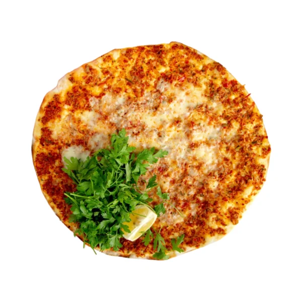 Lahmacun met kaas en groenten