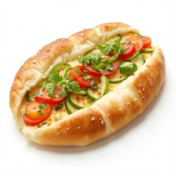 Turks brood met kaas en groenten
